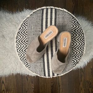 Steve Madden Gray Block Heel Mules